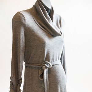 Charcoal Long-Sleeved Maternity Blouse